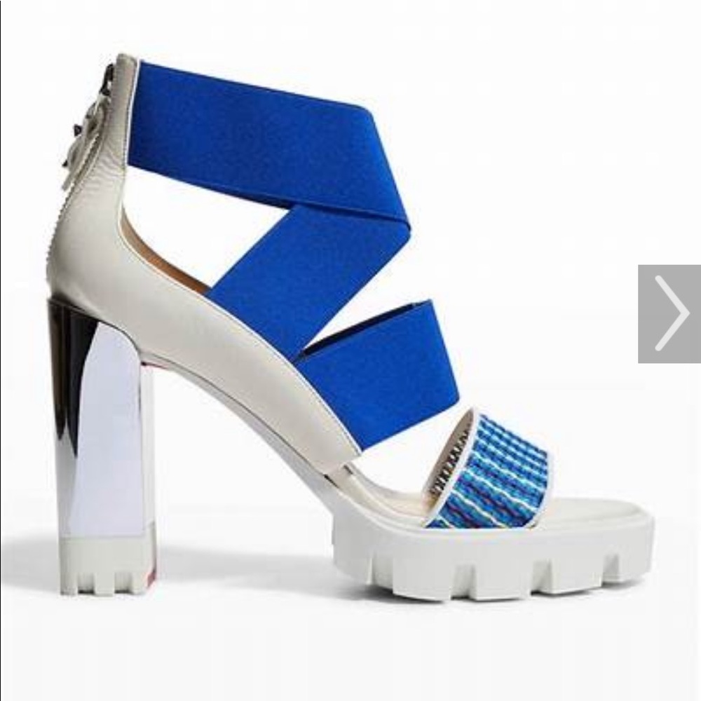 Louboutin Patrouiagoma Crisscross Sole High-Heel Sandals